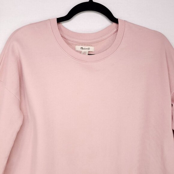 Madewell Pullover Sweatshirt Women's XS Pale Pink Long Sleeve Lightweight - Picture 3 of 9